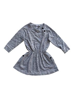 Petit Bateau Heather Gray Long Sleeved Dress size 4